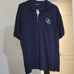 Cavalli Class Navy Blue Logo Golf Tennis Polo Shirt
